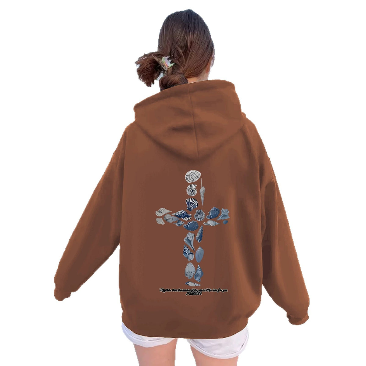 Ocean Shell Printed Hoodie