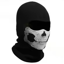 Motorcycle Balaclava Full Face Mask Skull Print Motorbike Full Face Mask Windproof Skiing Head Neck Warmer Bicycle Helmet Liner