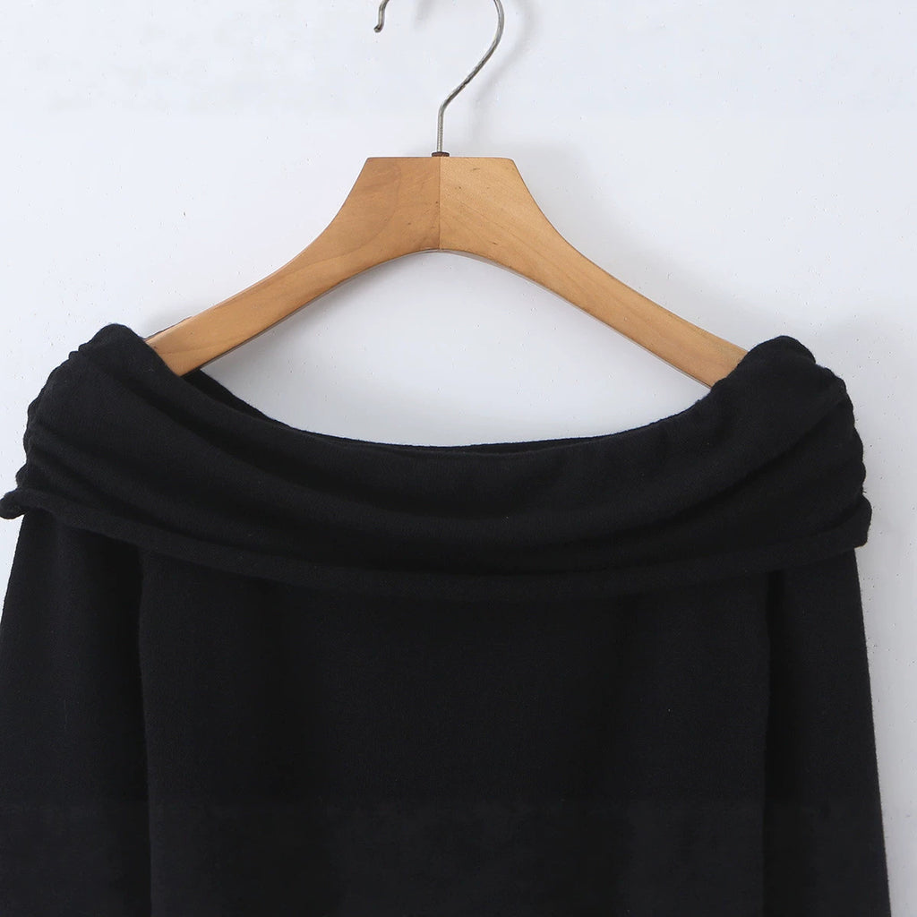 One shoulder handmade crochet irregular sweater for women